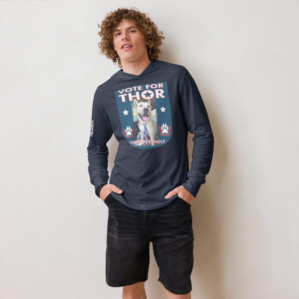 "Vote For Thor" ~ Hooded Long-Sleeve Tee - Image 3