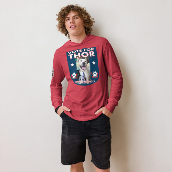 "Vote For Thor" ~ Hooded Long-Sleeve Tee - Image 4