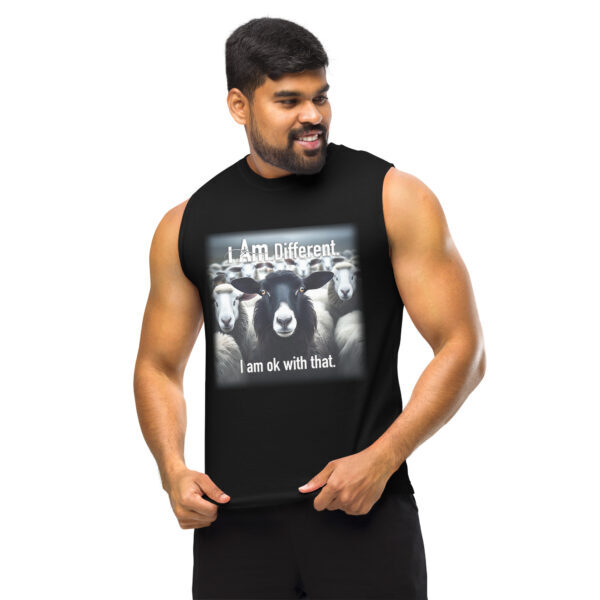 "I Am Different" ~ Blak Sheep Muscle Shirt - Image 2