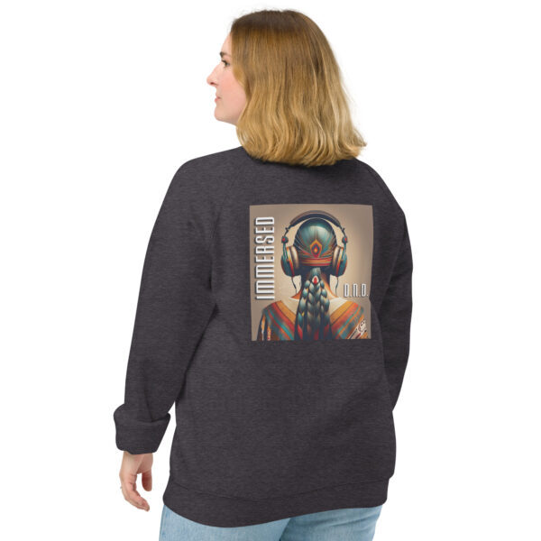 "Immersed" ~ D.N.D. Unisex Organic Raglan Sweatshirt - Image 3