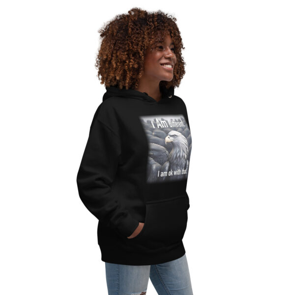 "I Am Different" ~ Silver Eagle Unisex Hoodie - Image 4