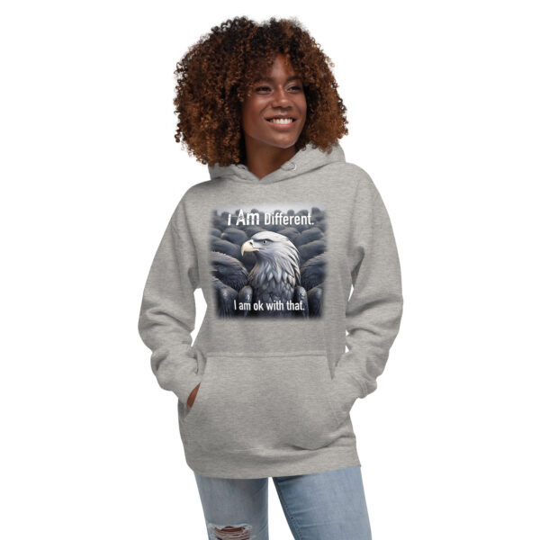 "I Am Different" ~ Silver Eagle Unisex Hoodie - Image 6