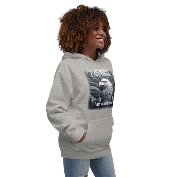 "I Am Different" ~ Silver Eagle Unisex Hoodie - Image 9