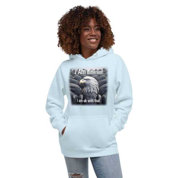 "I Am Different" ~ Silver Eagle Unisex Hoodie - Image 11