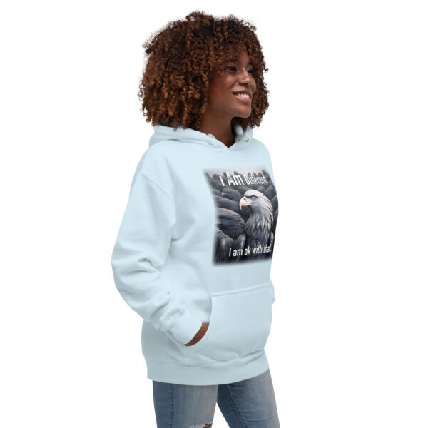 "I Am Different" ~ Silver Eagle Unisex Hoodie - Image 14