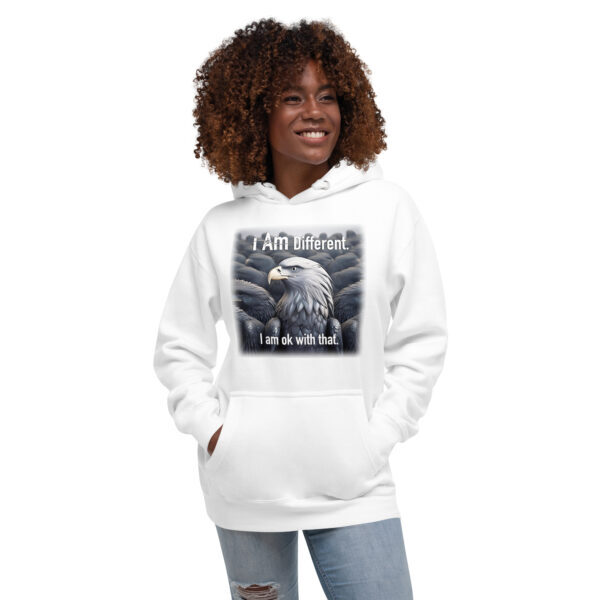 "I Am Different" ~ Silver Eagle Unisex Hoodie - Image 16