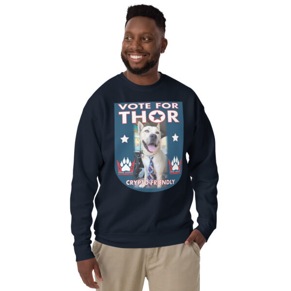 "Vote For Thor" ~ Unisex Premium Sweatshirt - Image 3