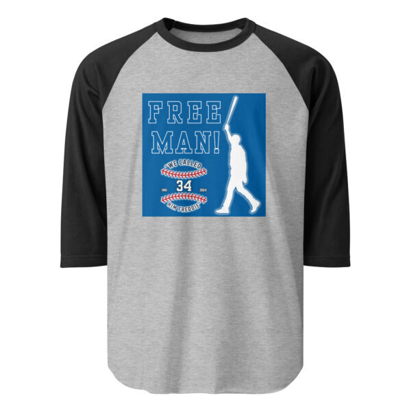 "Free Man" ~ 3/4 Sleeve Raglan Shirt - Image 16