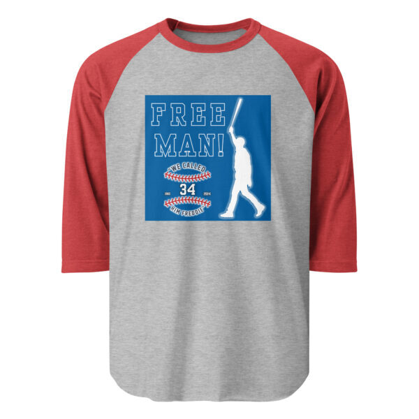 "Free Man" ~ 3/4 Sleeve Raglan Shirt - Image 17