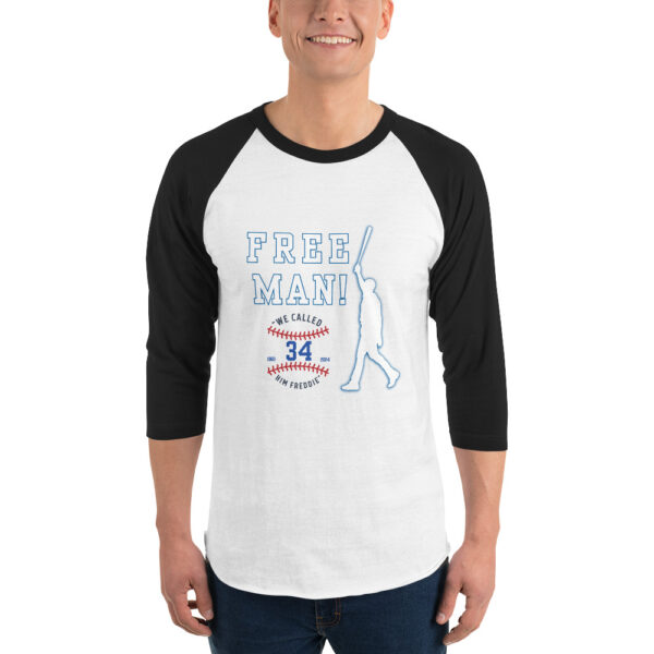 "Free Man" ~ 3/4 Sleeve Raglan Shirt - Image 42