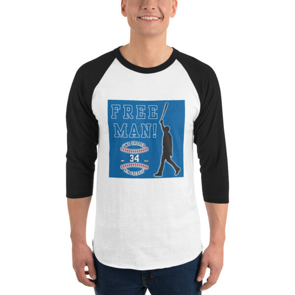 "Free Man" ~ 3/4 Sleeve Raglan Shirt - Image 53