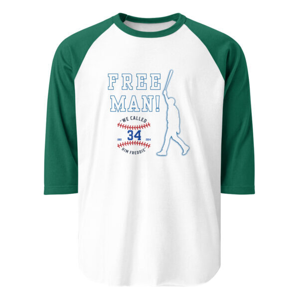 "Free Man" ~ 3/4 Sleeve Raglan Shirt - Image 19