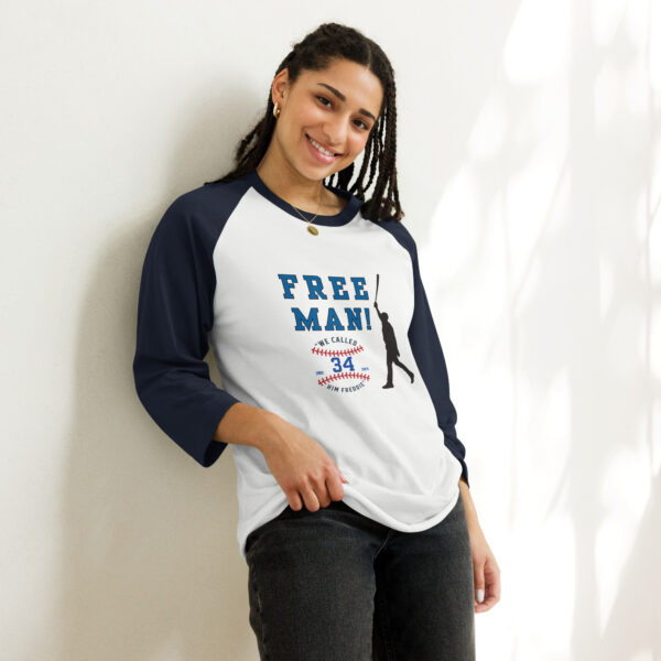 "Free Man" ~ 3/4 Sleeve Raglan Shirt - Image 36