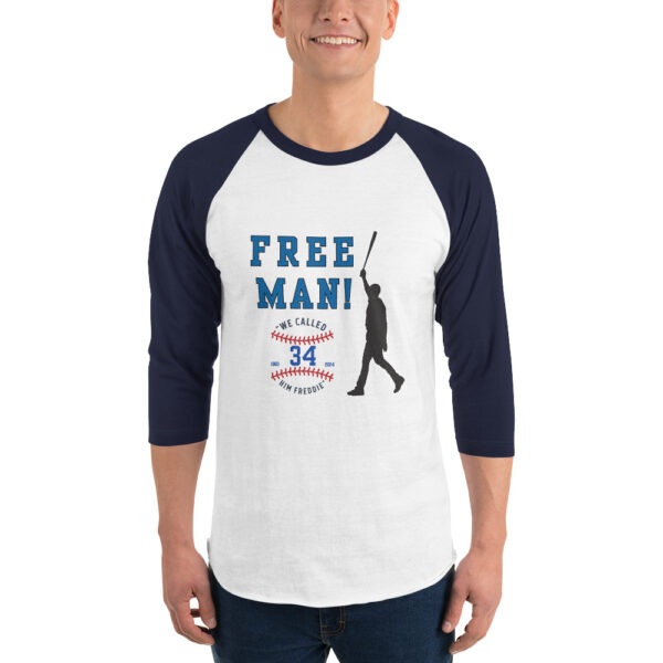 "Free Man" ~ 3/4 Sleeve Raglan Shirt - Image 37