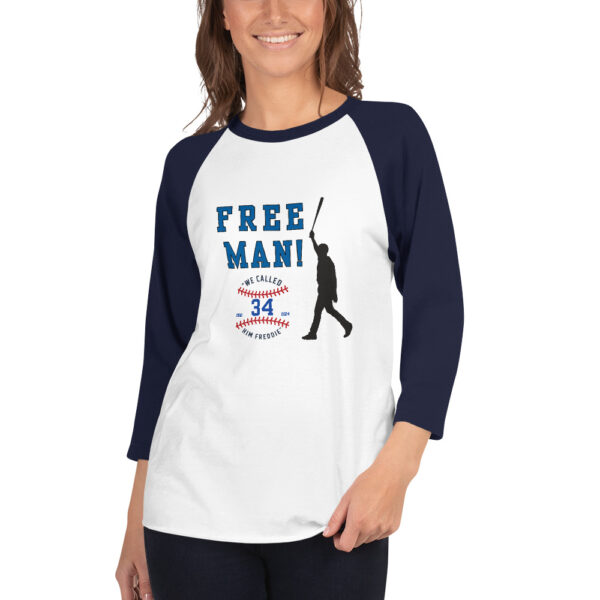 "Free Man" ~ 3/4 Sleeve Raglan Shirt - Image 38