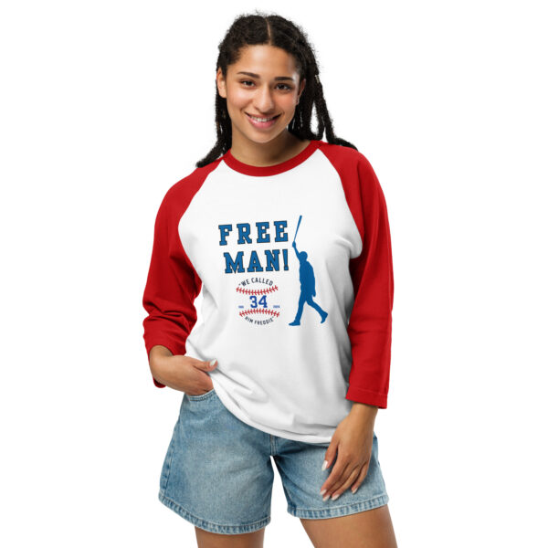 "Free Man" ~ 3/4 Sleeve Raglan Shirt - Image 27