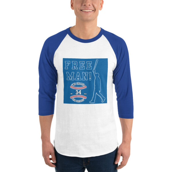 "Free Man" ~ 3/4 Sleeve Raglan Shirt - Image 31