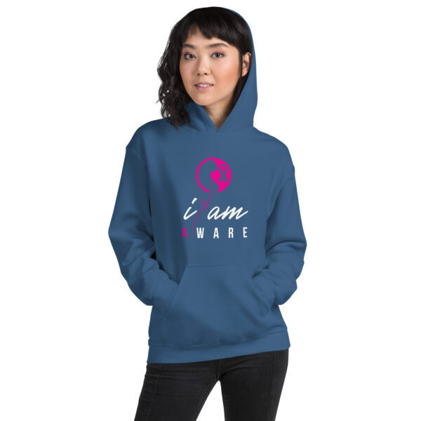 "I Am Aware" ~ Breast Cancer Awareness Hoodie - Image 2