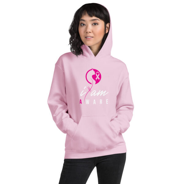 "I Am Aware" ~ Breast Cancer Awareness Hoodie - Image 7