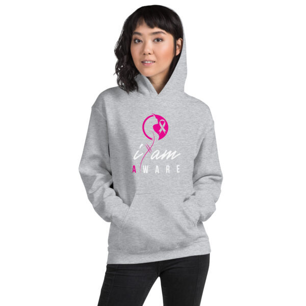 "I Am Aware" ~ Breast Cancer Awareness Hoodie - Image 4