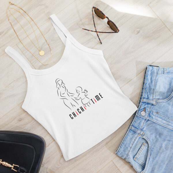 "Chichi Time" ~ Women’s Micro-Rib Tank Top - Image 5