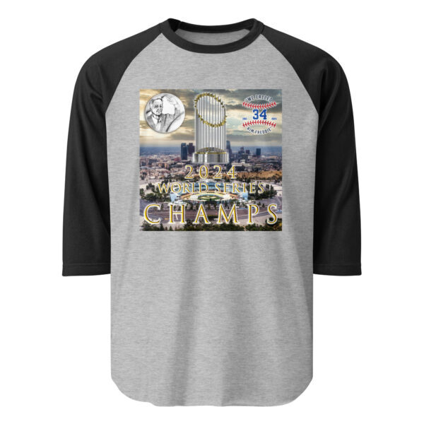 "World Champs" ~ 2024 World Series Champs 3/4 Sleeve Raglan Shirt - Image 13