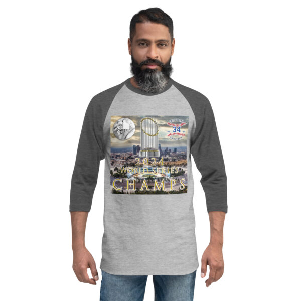 "World Champs" ~ 2024 World Series Champs 3/4 Sleeve Raglan Shirt - Image 9