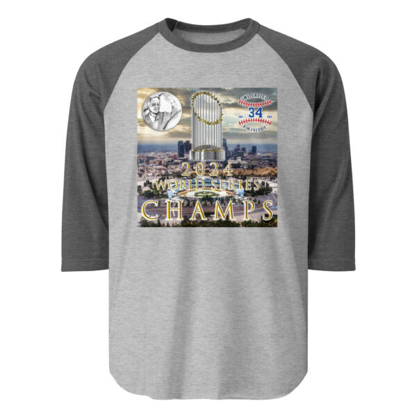 "World Champs" ~ 2024 World Series Champs 3/4 Sleeve Raglan Shirt - Image 15