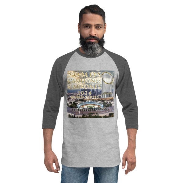 "Somos Campeones Cabrones" ~ 2024 World Series Champs 3/4 Sleeve Raglan Shirt - Image 12