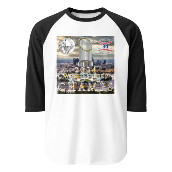 "World Champs" ~ 2024 World Series Champs 3/4 Sleeve Raglan Shirt - Image 16