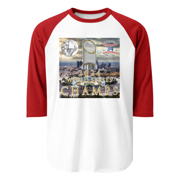 "World Champs" ~ 2024 World Series Champs 3/4 Sleeve Raglan Shirt - Image 19